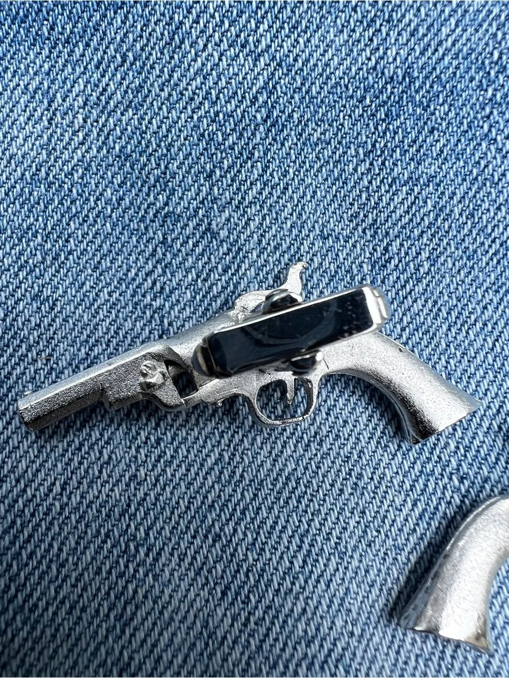 Vintage Western Six Shooter Metal Cufflinks